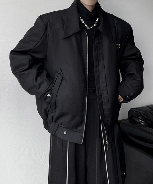 「link lot」 ブルゾン M ブラック メンズ_画像6