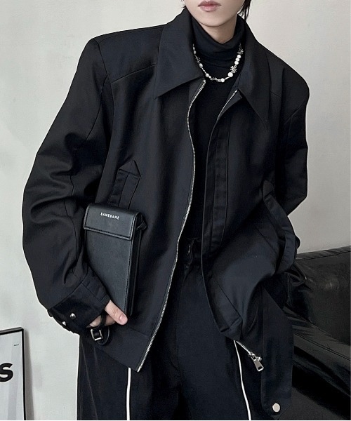 「link lot」 ブルゾン M ブラック メンズ_画像7