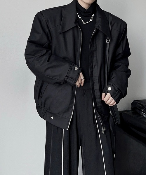 「link lot」 ブルゾン M ブラック メンズ_画像9