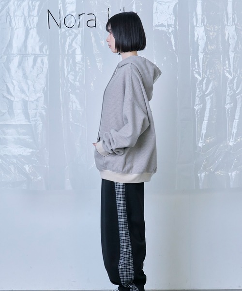 ワイドパンツ スラックス 「Nora Lily」Switching Wide Leg Barrel Pants メンズ レディース | Nora Lily | 08