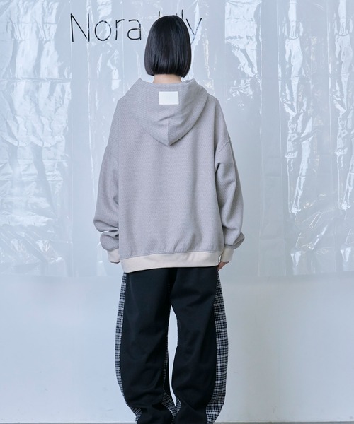ワイドパンツ スラックス 「Nora Lily」Switching Wide Leg Barrel Pants メンズ レディース | Nora Lily | 09