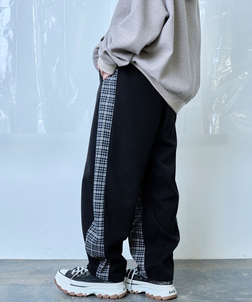 ワイドパンツ スラックス 「Nora Lily」Switching Wide Leg Barrel Pants メンズ レディース | Nora Lily | 05