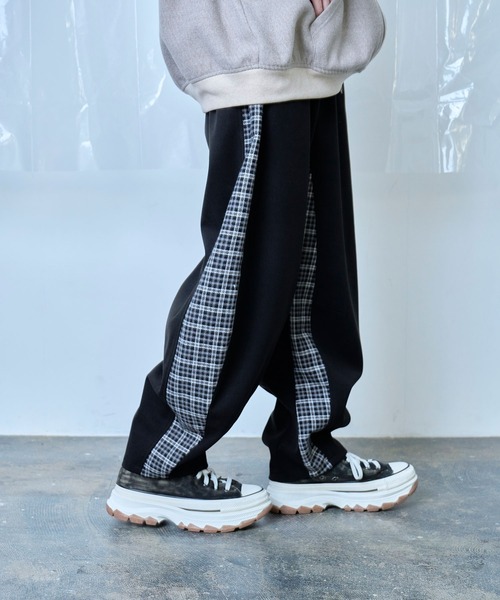 ワイドパンツ スラックス 「Nora Lily」Switching Wide Leg Barrel Pants メンズ レディース | Nora Lily | 06