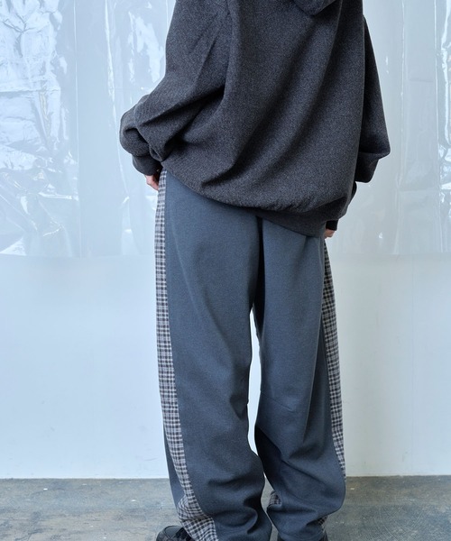 ワイドパンツ スラックス 「Nora Lily」Switching Wide Leg Barrel Pants メンズ レディース | Nora Lily | 16
