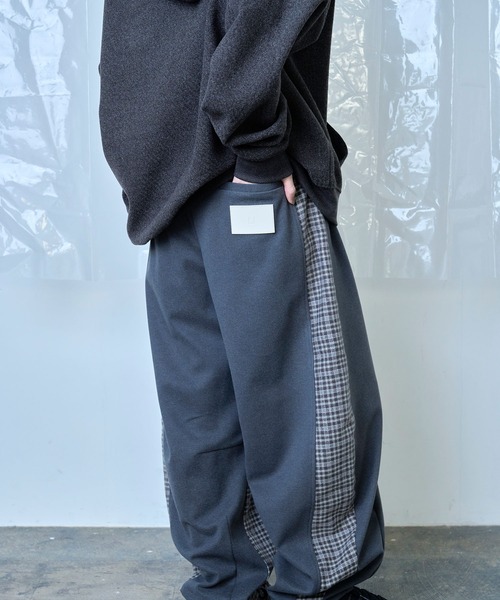 ワイドパンツ スラックス 「Nora Lily」Switching Wide Leg Barrel Pants メンズ レディース | Nora Lily | 15