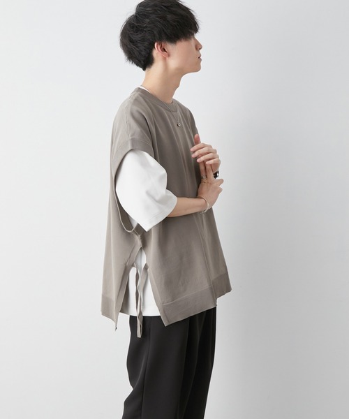 「JUNRED」 ノースリーブニット L ベージュ系その他 メンズ_画像9