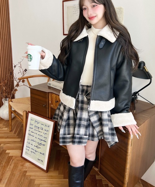 「moment+」 ブルゾン L ブラック レディース_画像9