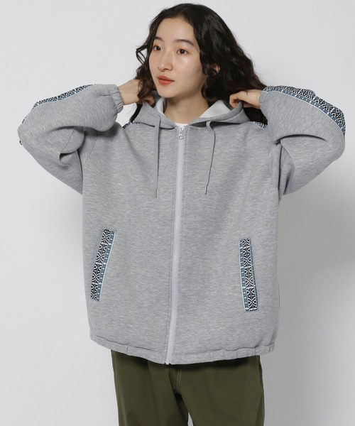 niko and…（ニコアンド） ジップアップパーカー FREE グレー
