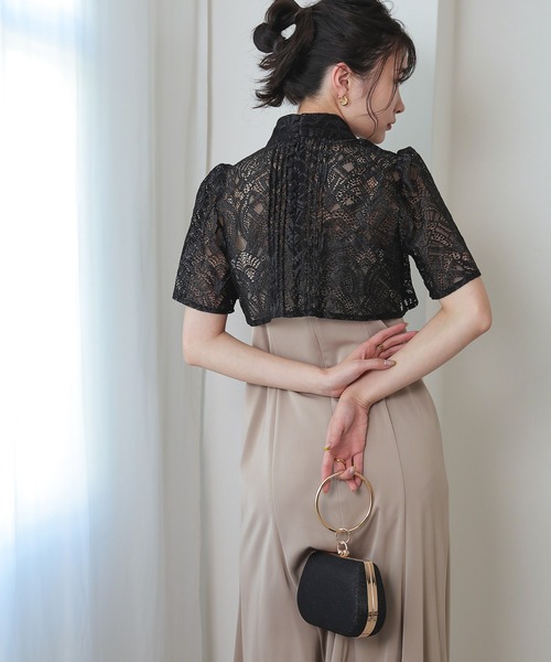 「Kana」 コンビワンピース M ベージュ×ブラック レディース_画像6