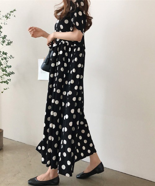 「COCOMOMO」 半袖ワンピース M ブラック レディース_画像2