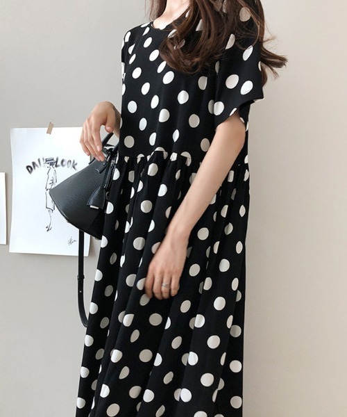 「COCOMOMO」 半袖ワンピース M ブラック レディース_画像6