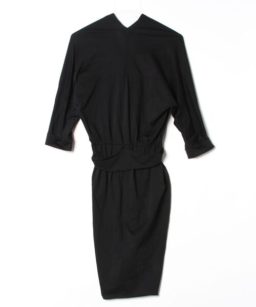 「MOSCHINO」 7分袖ワンピース 34 ブラック レディース_画像2