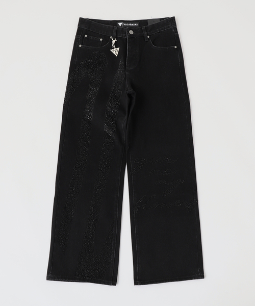VALABASAS（ヴァラバサス） ジーンズ BLACK STRAIGHT メンズ