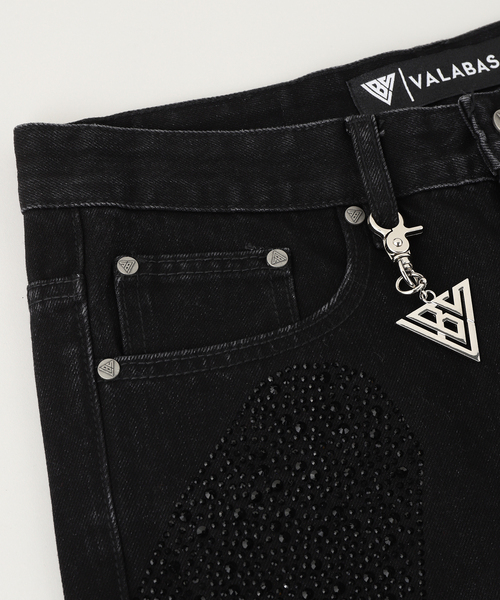 VALABASAS（ヴァラバサス） ジーンズ BLACK STRAIGHT メンズ