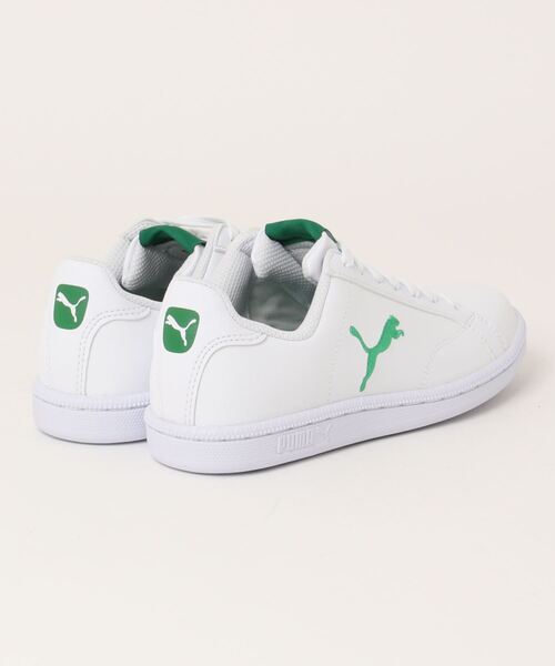 「PUMA」 ローカットスニーカー 25.5cm ホワイト×グリーン メンズ_画像2