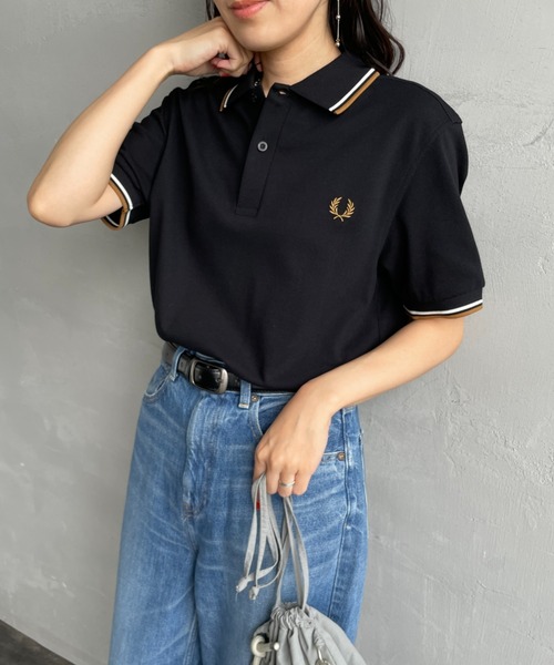 ポロシャツ ポロ 「FRED PERRY/フレッドペリー」 ツインティップライン ワンポイントロゴ刺繍ポロシャツ M3600 レディース メンズの画像