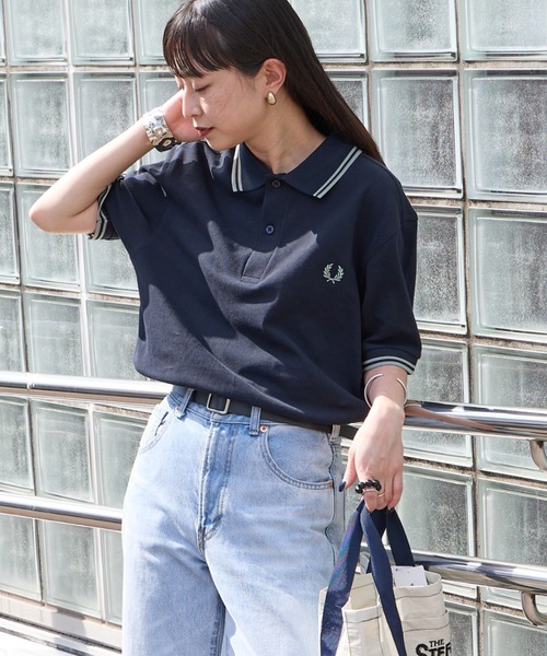 ポロシャツ ポロ 「FRED PERRY/フレッドペリー」 ツインティップライン ワンポイントロゴ刺繍ポロシャツ M3600 レディース メンズの画像