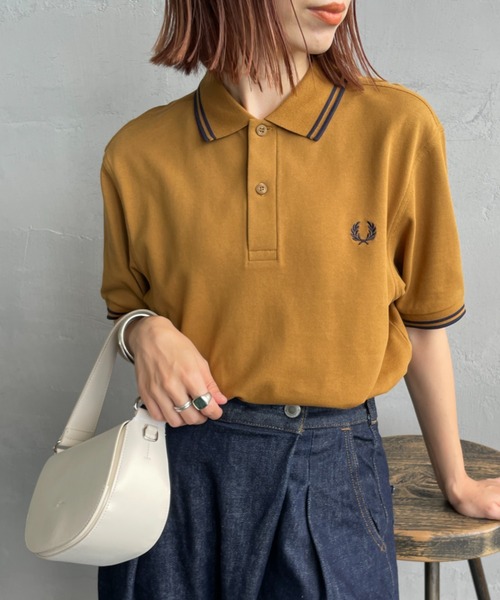 ポロシャツ ポロ 「FRED PERRY/フレッドペリー」 ツインティップライン ワンポイントロゴ刺繍ポロシャツ M3600 レディース メンズの画像