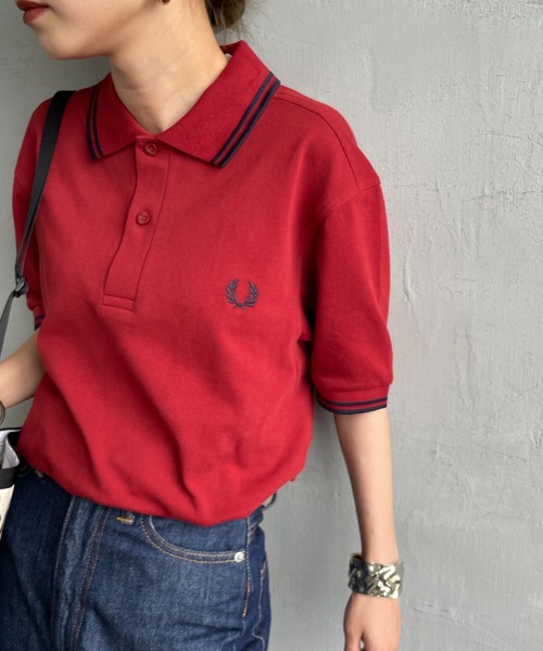 ポロシャツ ポロ 「FRED PERRY/フレッドペリー」 ツインティップライン ワンポイントロゴ刺繍ポロシャツ M3600 レディース メンズの画像