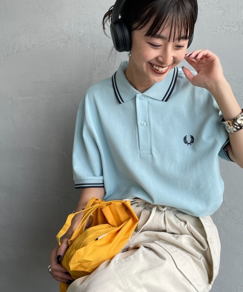 ポロシャツ ポロ 「FRED PERRY/フレッドペリー」 ツインティップライン ワンポイントロゴ刺繍ポロシャツ M3600 レディース メンズの画像