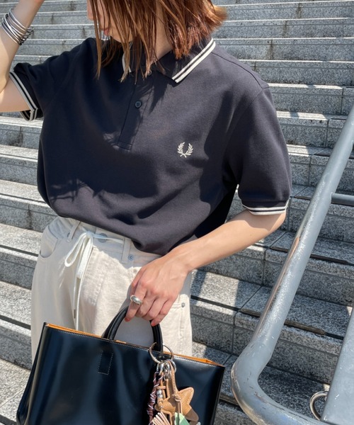 ポロシャツ ポロ 「FRED PERRY/フレッドペリー」 ツインティップライン ワンポイントロゴ刺繍ポロシャツ M3600 レディース メンズの画像