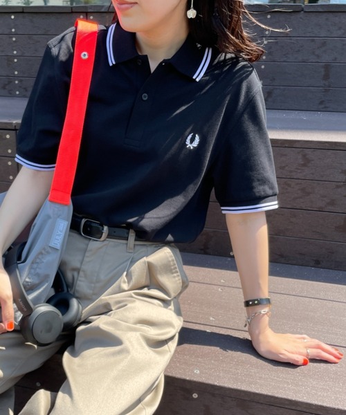 ポロシャツ ポロ 「FRED PERRY/フレッドペリー」 ツインティップライン ワンポイントロゴ刺繍ポロシャツ M3600 レディース メンズの画像