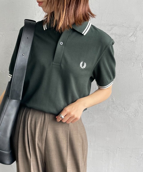 ポロシャツ ポロ 「FRED PERRY/フレッドペリー」 ツインティップライン ワンポイントロゴ刺繍ポロシャツ M3600 レディース メンズの画像