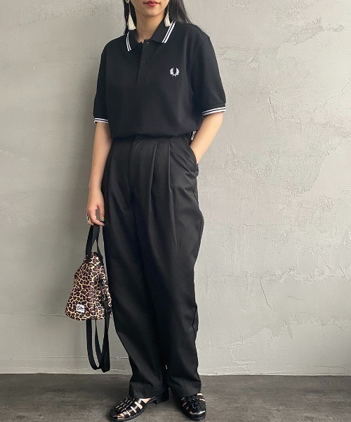 ポロシャツ ポロ 「FRED PERRY/フレッドペリー」 ツインティップライン ワンポイントロゴ刺繍ポロシャツ M3600 レディース メンズの画像