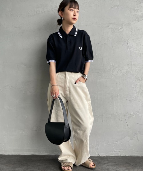 FREDPERRYツインティップライン ワンポイントロゴ刺繍ポロシャツM3600 FRED PERRY（フレッドペリー） ポロシャツ ポロ ツインティップライン