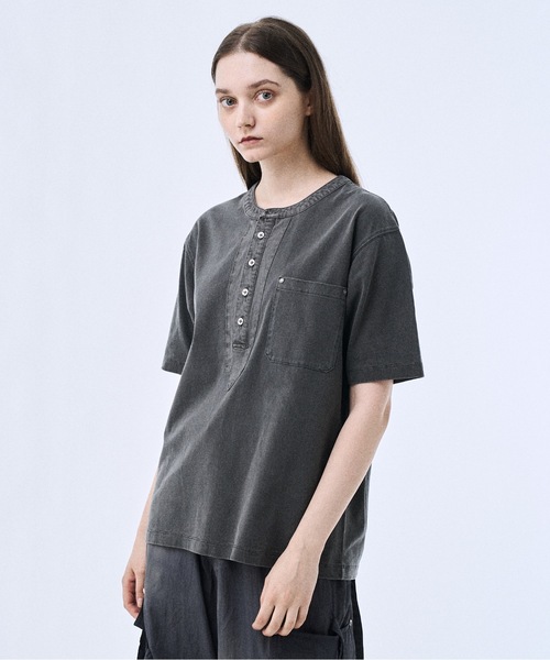 PHILTHEORY ヘンリーネック tシャツ Metal button henly neck T-shirts