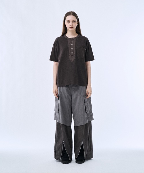 PHILTHEORY ヘンリーネック tシャツ Metal button henly neck T-shirts
