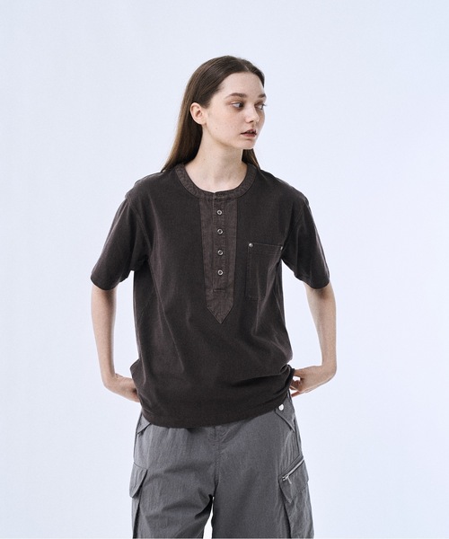 PHILTHEORY ヘンリーネック tシャツ Metal button henly neck T-shirts
