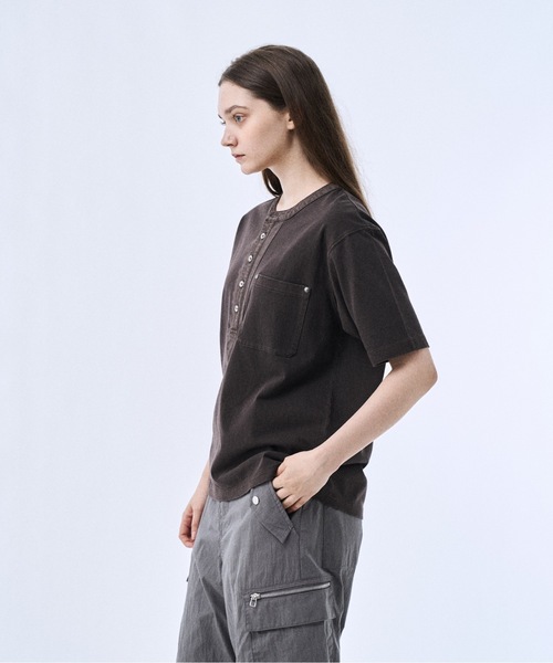 PHILTHEORY ヘンリーネック tシャツ Metal button henly neck T-shirts
