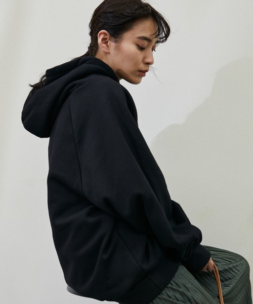 「ECRIRE」 プルオーバーパーカー フリー ピンク レディース_画像9