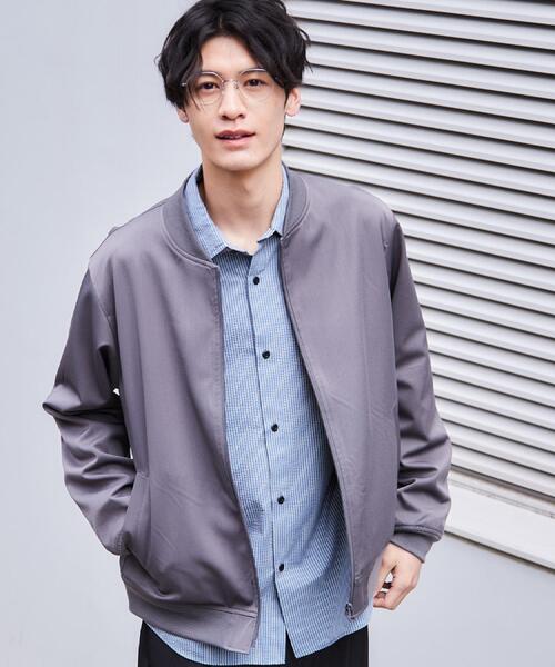 OLUN 中綿リブブルゾン THE SHOP TK ブルゾン アウター FLEX LINE ストレッチリブブルゾン