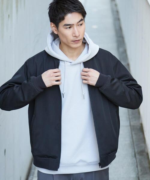 THE SHOP TK ブルゾン アウター FLEX LINE ストレッチリブブルゾン