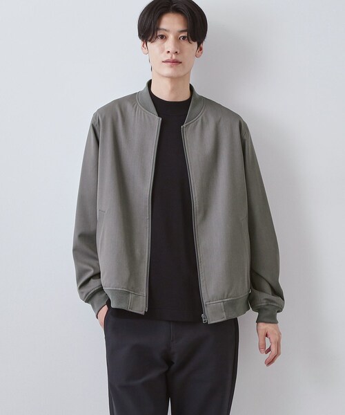 THE SHOP TK ブルゾン アウター FLEX LINE ストレッチリブブルゾン