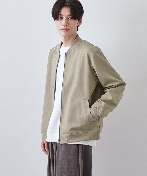 THE SHOP TK ブルゾン アウター FLEX LINE ストレッチリブブルゾン