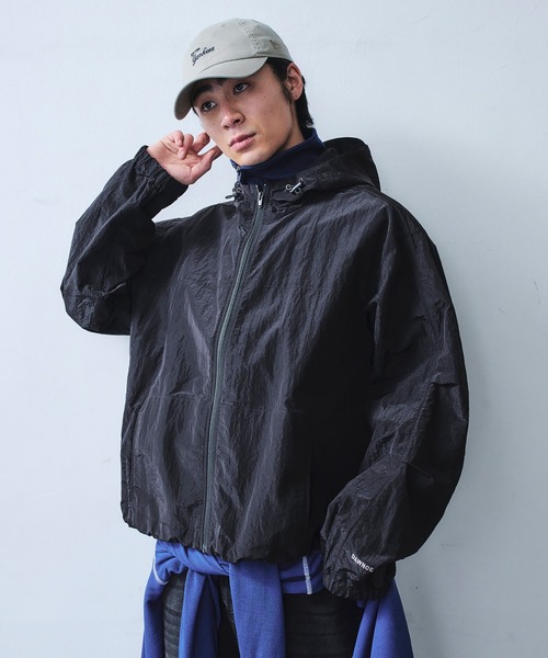 DAWNCE ブルゾン アウター 「撥水加工」フルジップフーディーブルゾン