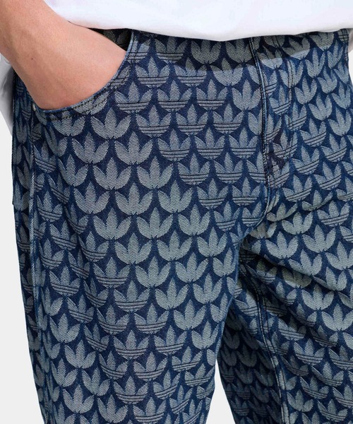 adidas（アディダス） ジーンズ デニム ルーズ モノグラム パンツ