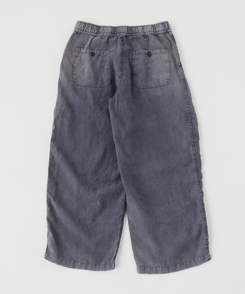 【最高のアジ】ANACRONORM リネン混 製品染め 極太ワイドパンツ Anachronorm（アナクロノーム） ワイドパンツ パンツ FADED SULFUR