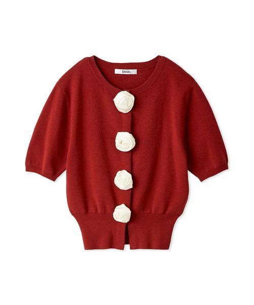 snidel  2017 完売品 新作 ローズ モチーフ ニット SNIDEL（スナイデル） カーディガン 「WEB限定/ROSE Collection
