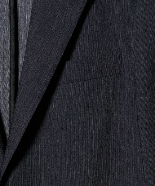 【NAVY】デニム ジャージ シングル 2ボタン テーラードジャケット COMFORT EASY-MODEL デニム ジャージ シングル 2ボタン テーラードジャケット COMFORT EASY