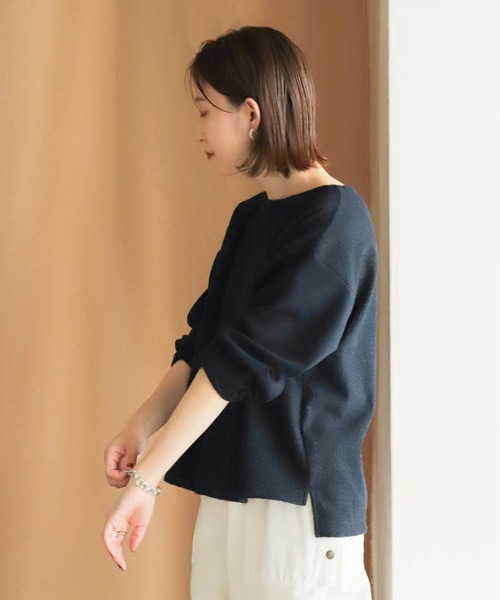 「NOMBRE IMPAIR」 長袖カットソー FREE グレー レディース_画像3