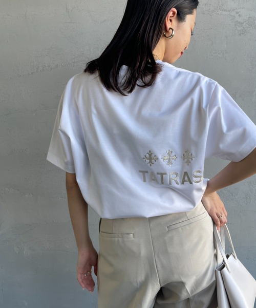 TATRAS（タトラス） tシャツ NUNKI ブランド刺繍ロゴ ショートスリーブ