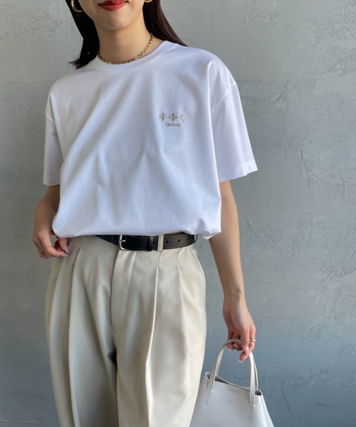 TATRAS（タトラス） tシャツ NUNKI ブランド刺繍ロゴ ショートスリーブ