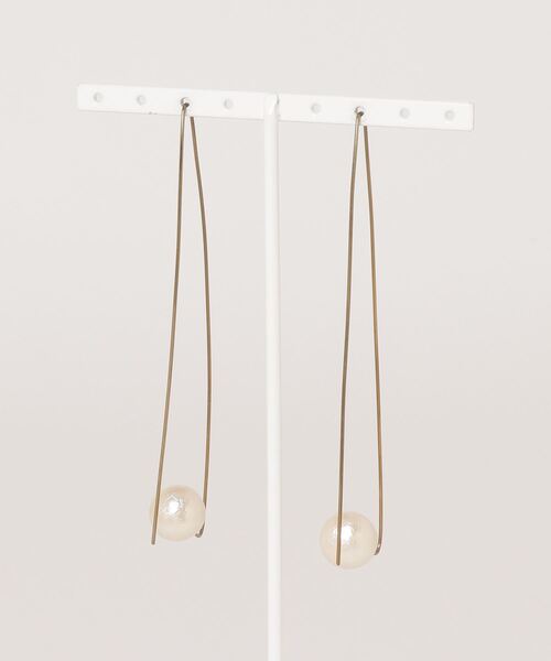 「anq.」 ピアス(両耳用) ONE SIZE ホワイト レディース_画像2