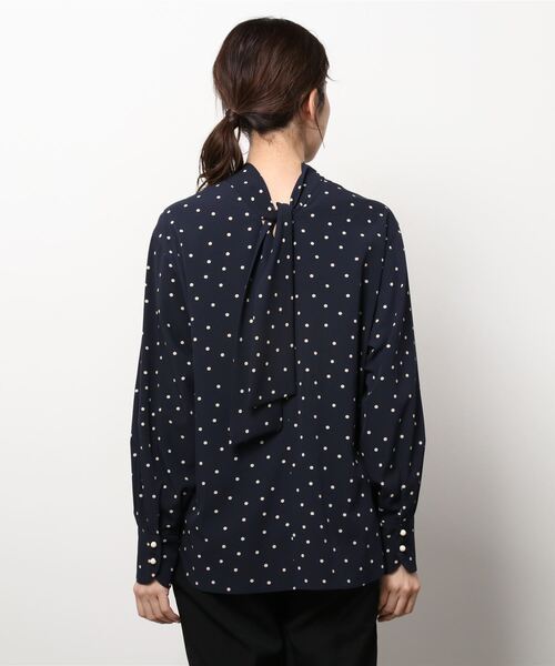 「LOEFF」 長袖ブラウス FREE ネイビー レディース_画像3