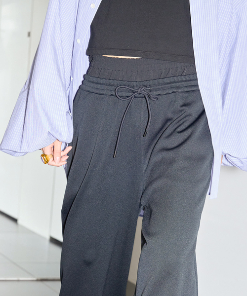 パンツ DOUBLE WAIST JERSEY パンツ レディースの画像