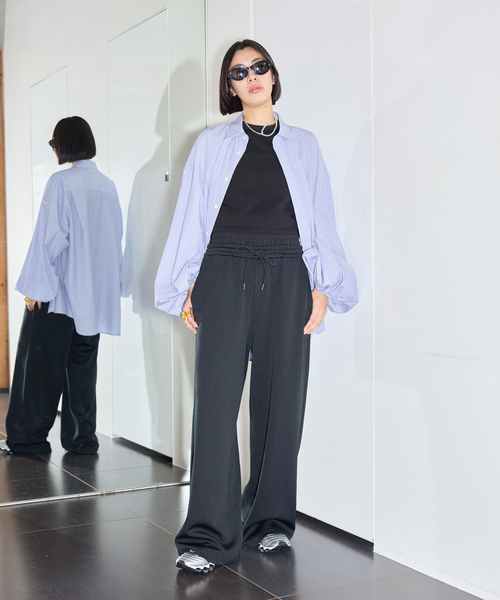 パンツ DOUBLE WAIST JERSEY パンツ レディースの画像